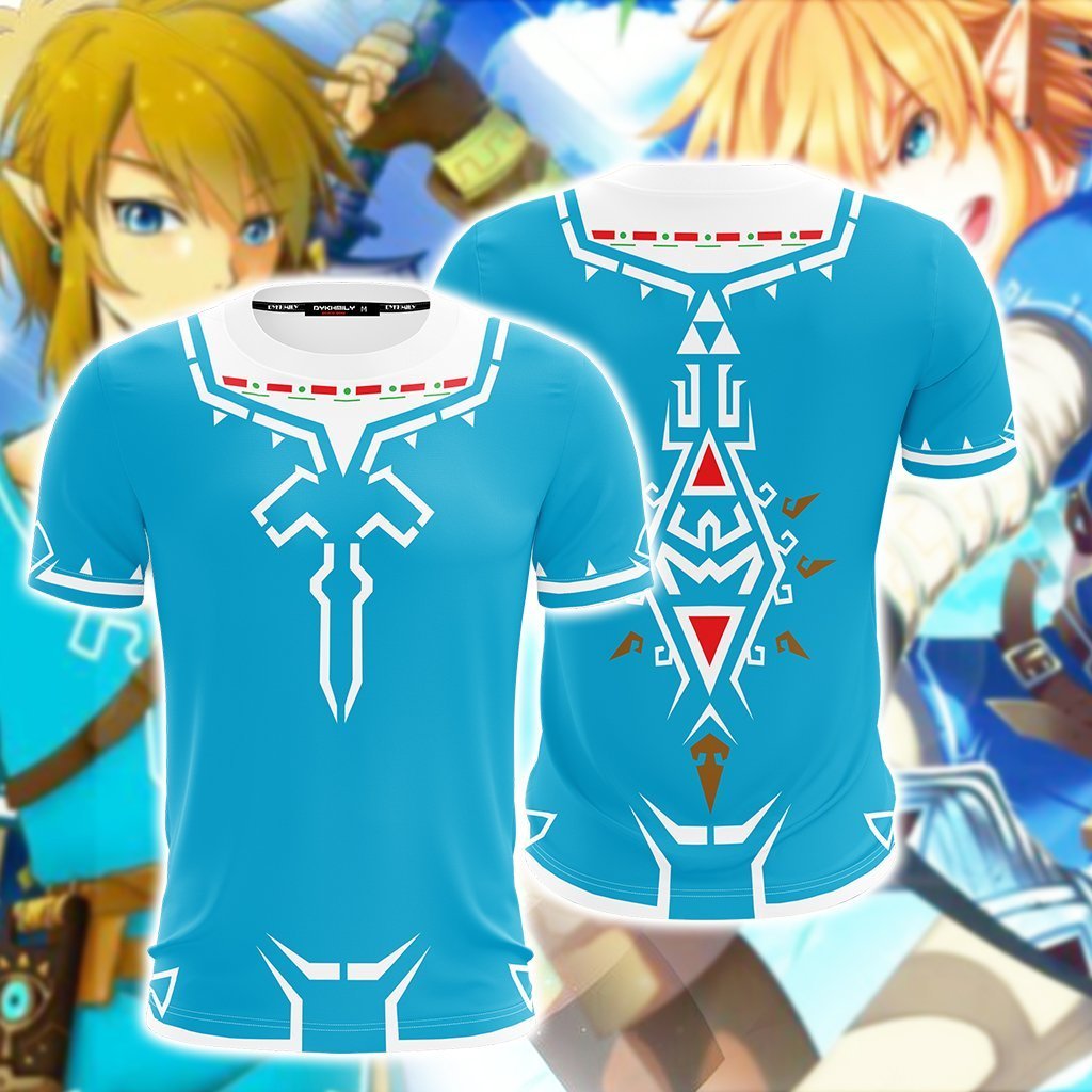 The Legend of Zelda: Breath of the Wild Link Cosplay Video Game Zip Up Hoodie